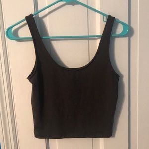 Dark grey crop top